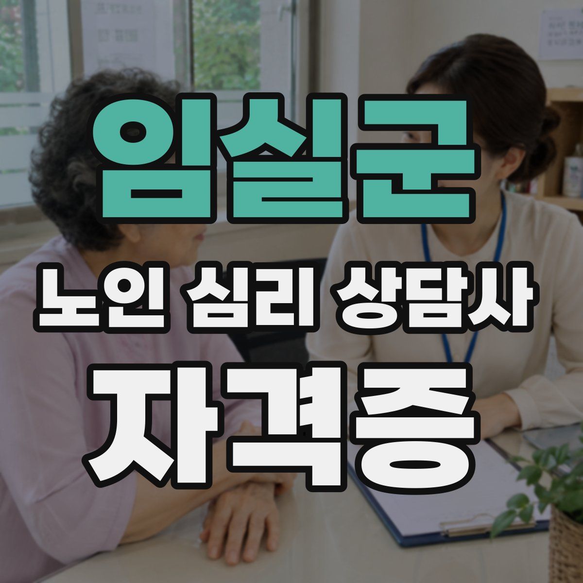 임실군 노인 심리 상담사 자격증