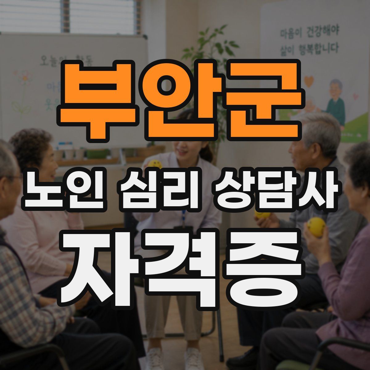 부안군 노인 심리 상담사 자격증