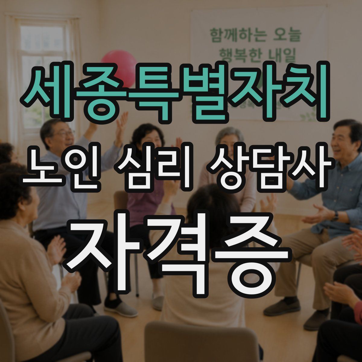 세종특별자치 노인 심리 상담사 자격증