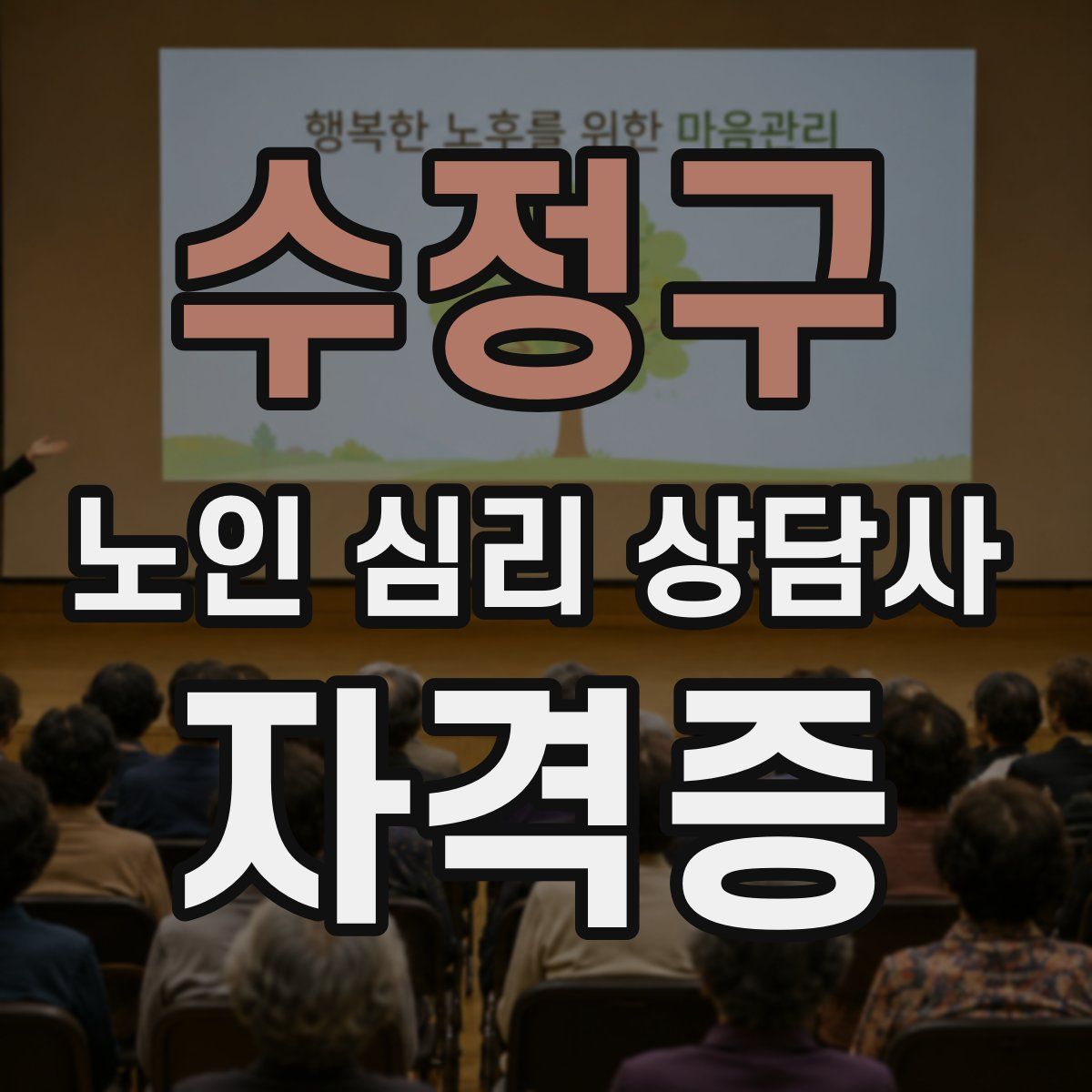 수정구 노인 심리 상담사 자격증