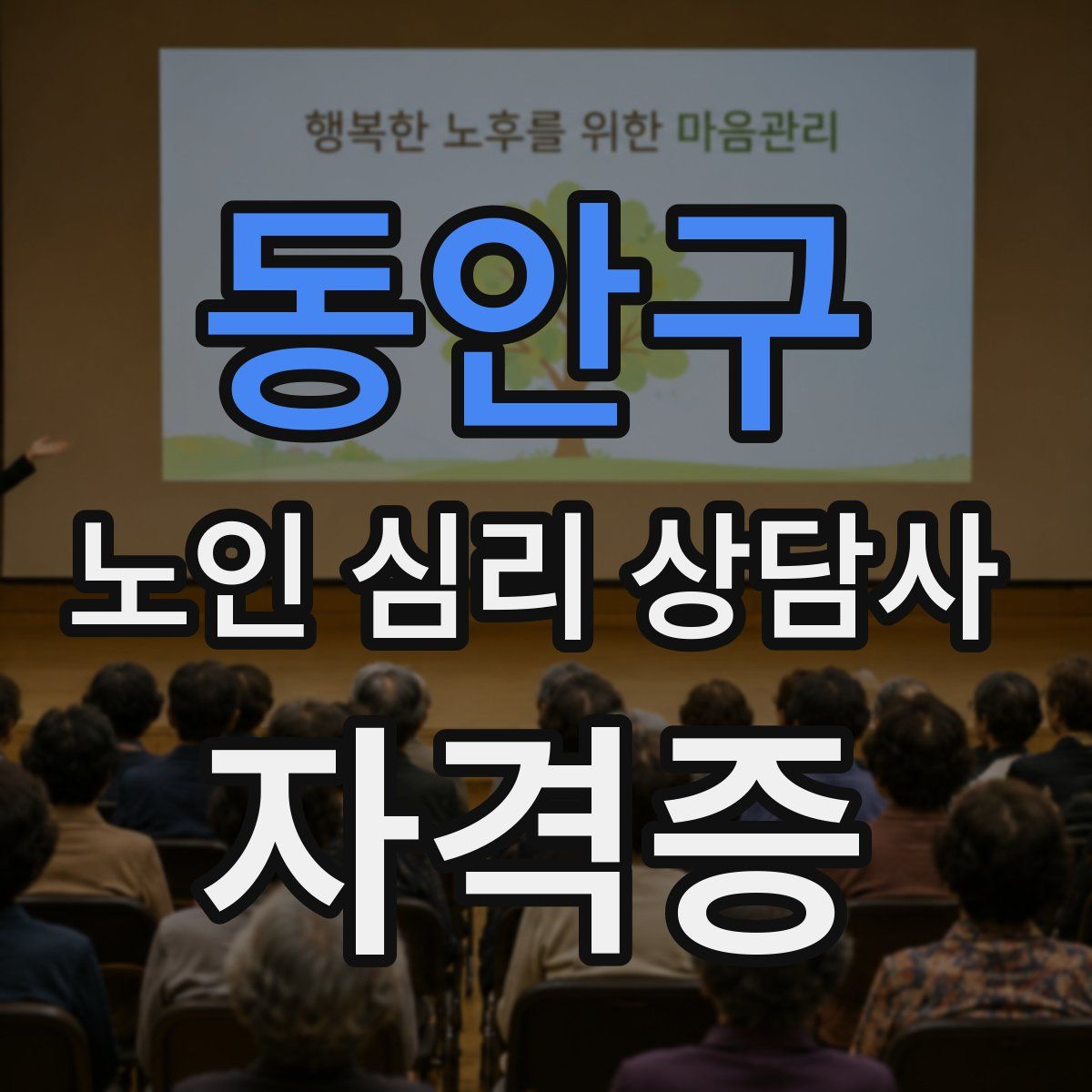 동안구 노인 심리 상담사 자격증