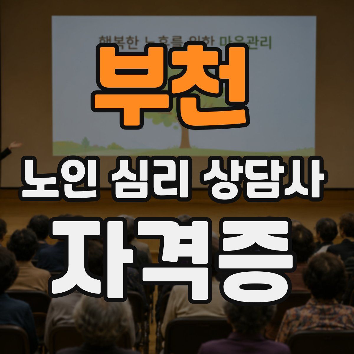 부천 노인 심리 상담사 자격증
