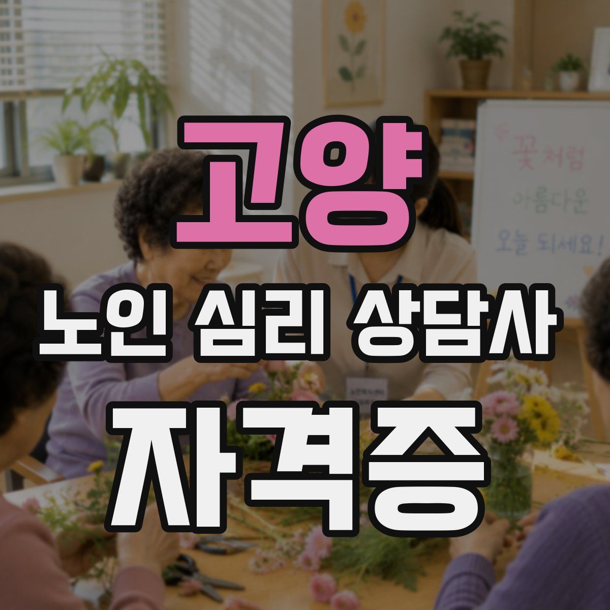 고양 노인 심리 상담사 자격증