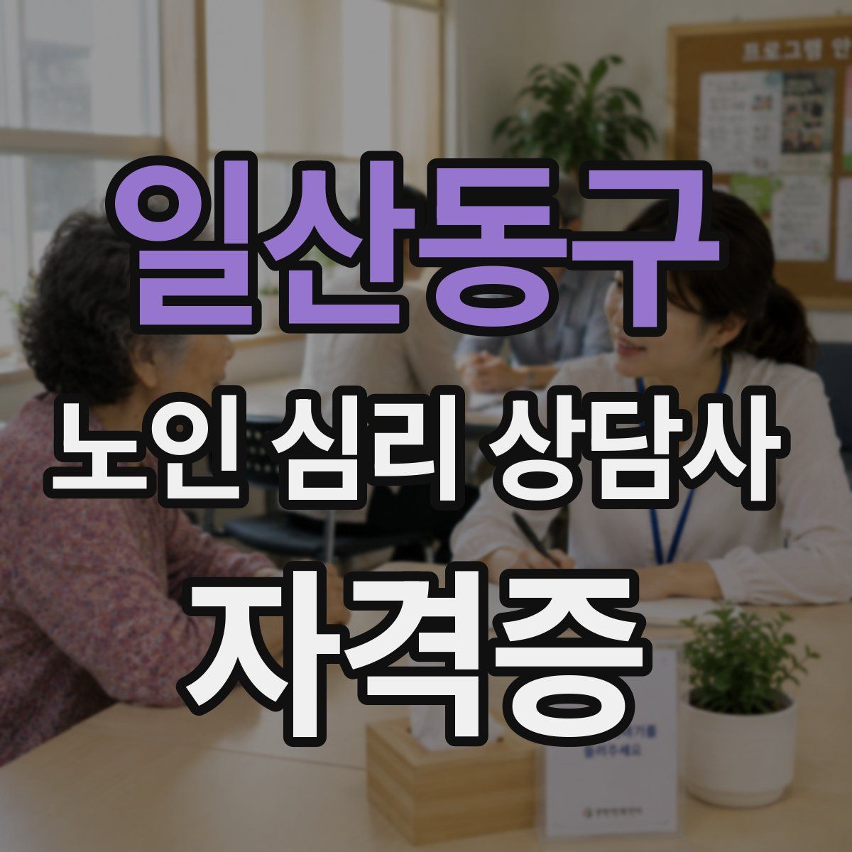 일산동구 노인 심리 상담사 자격증