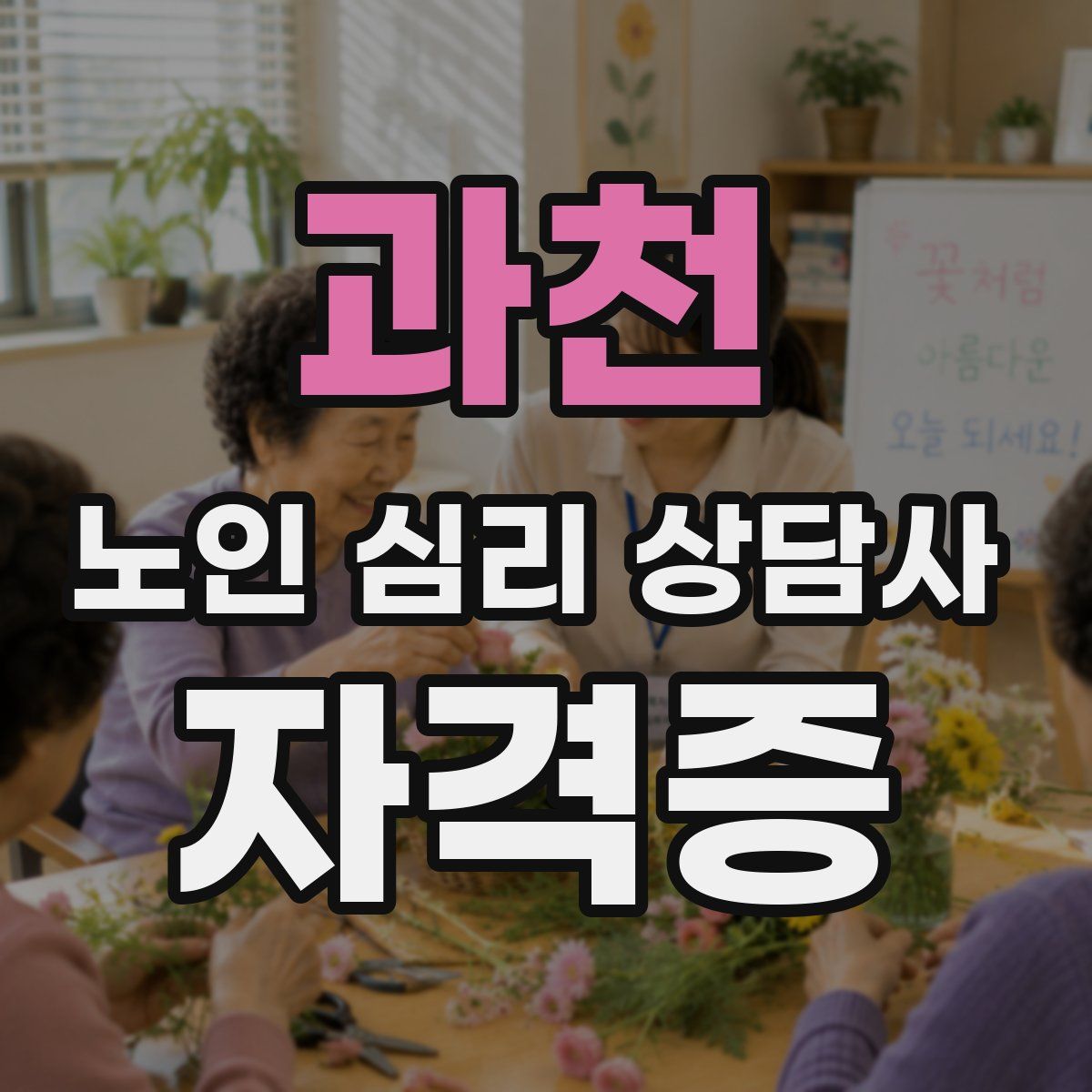 과천 노인 심리 상담사 자격증