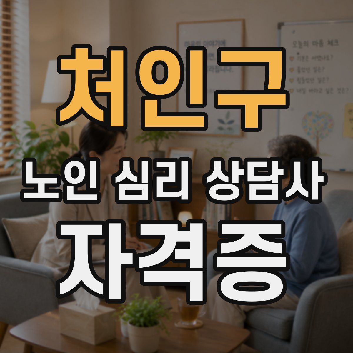 처인구 노인 심리 상담사 자격증