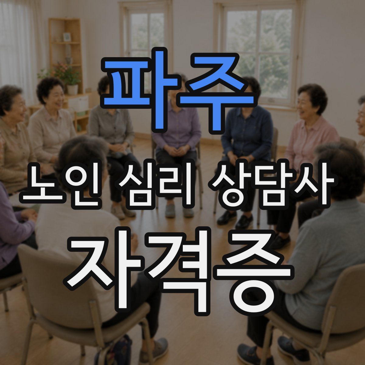 파주 노인 심리 상담사 자격증