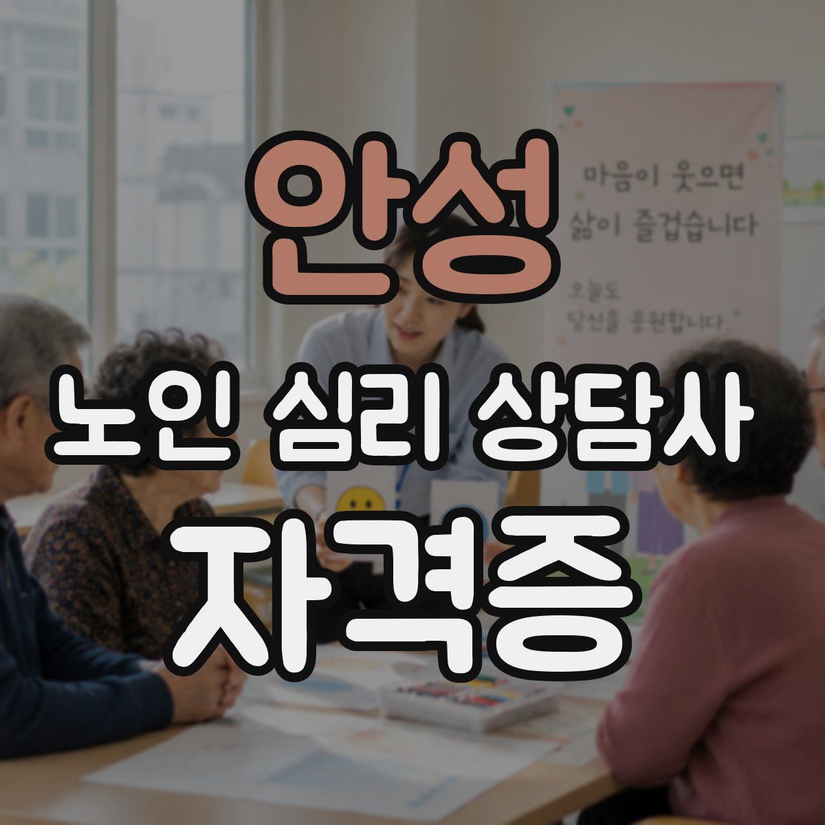 안성 노인 심리 상담사 자격증