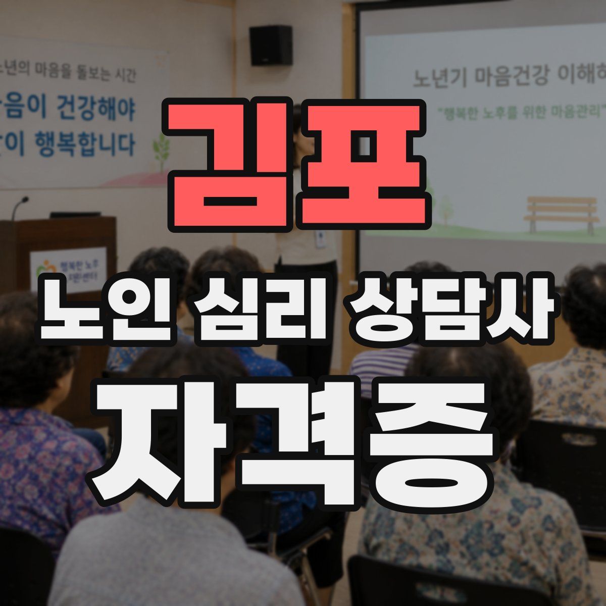 김포 노인 심리 상담사 자격증