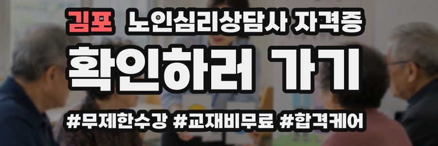 김포 노인 심리 상담사 자격증