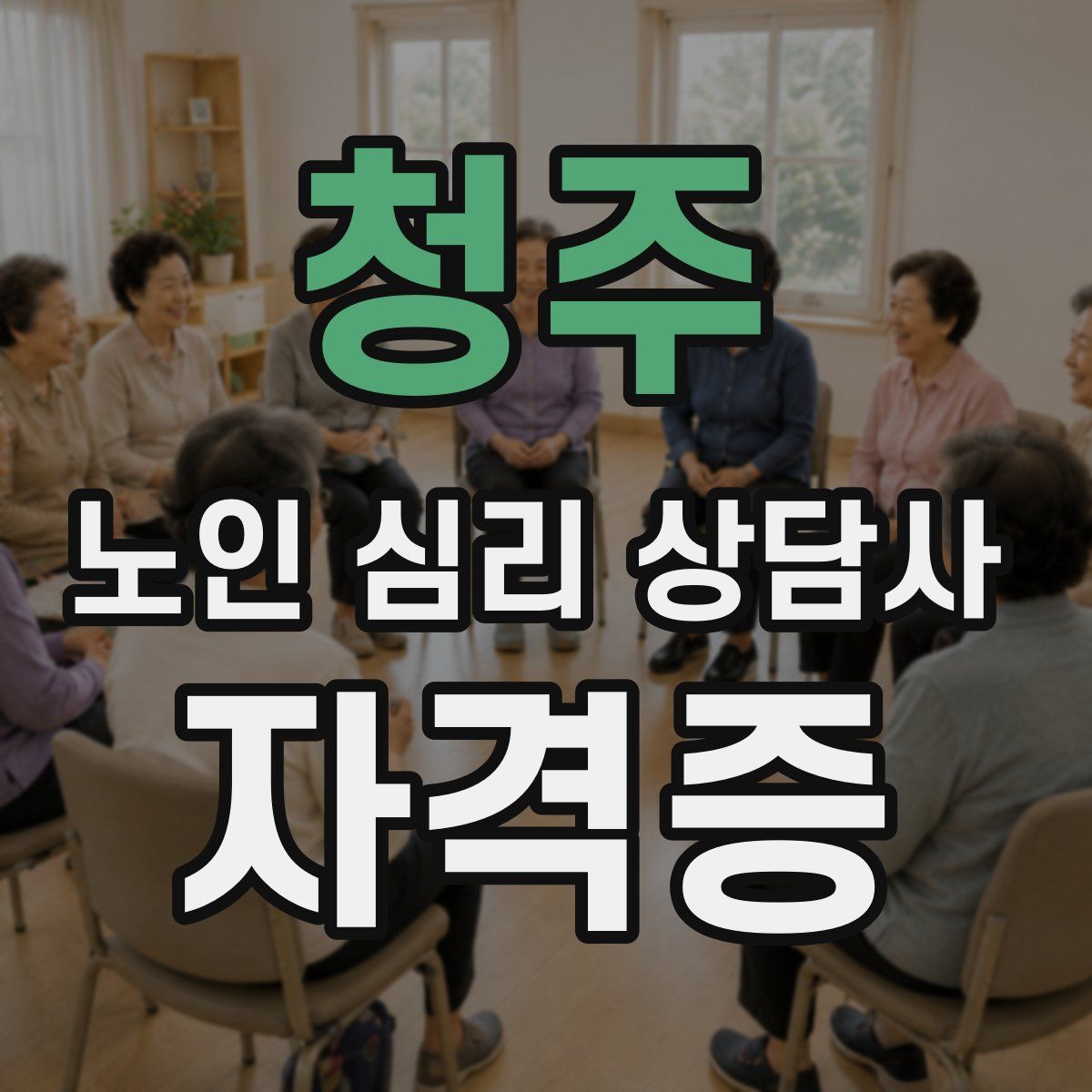 청주 노인 심리 상담사 자격증