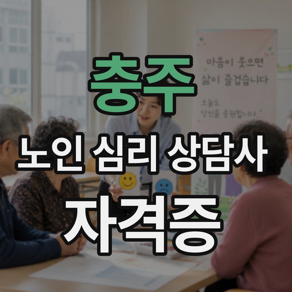 충주 노인 심리 상담사 자격증