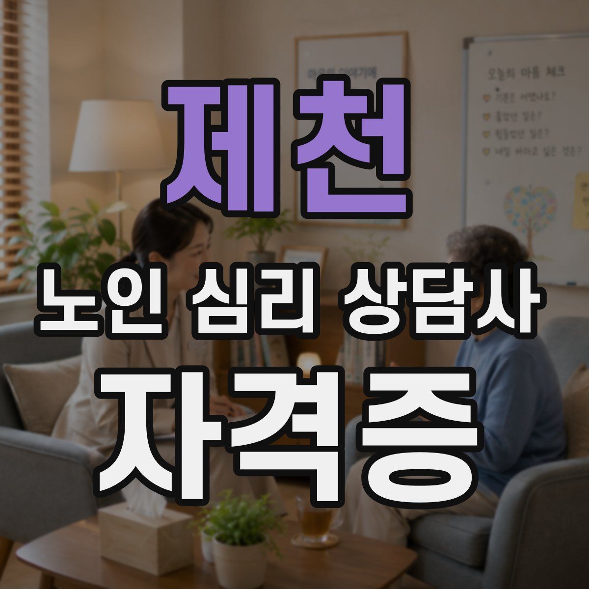 제천 노인 심리 상담사 자격증