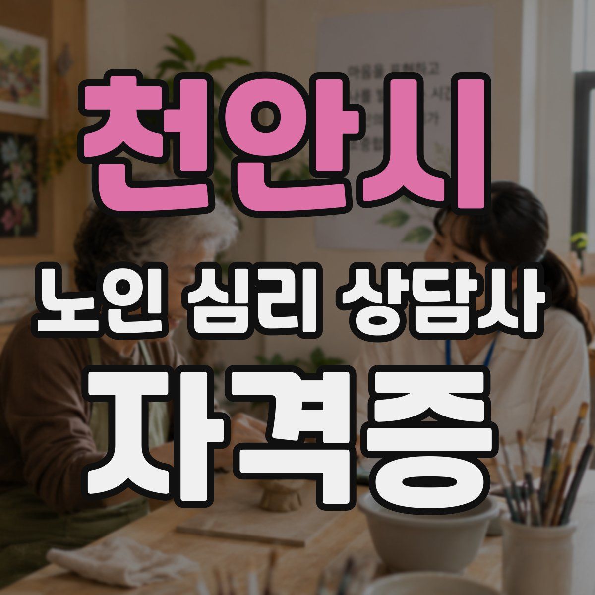 천안시 노인 심리 상담사 자격증