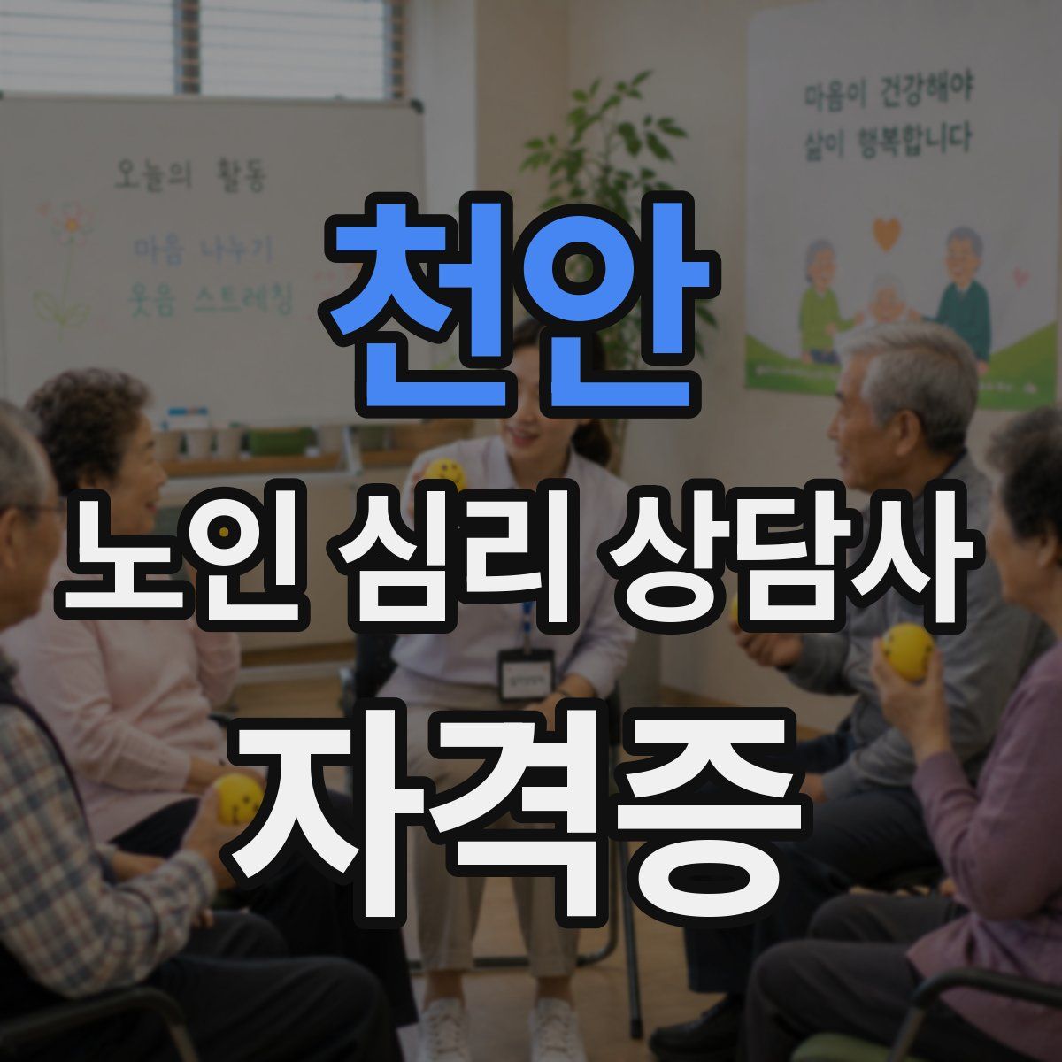 천안 노인 심리 상담사 자격증