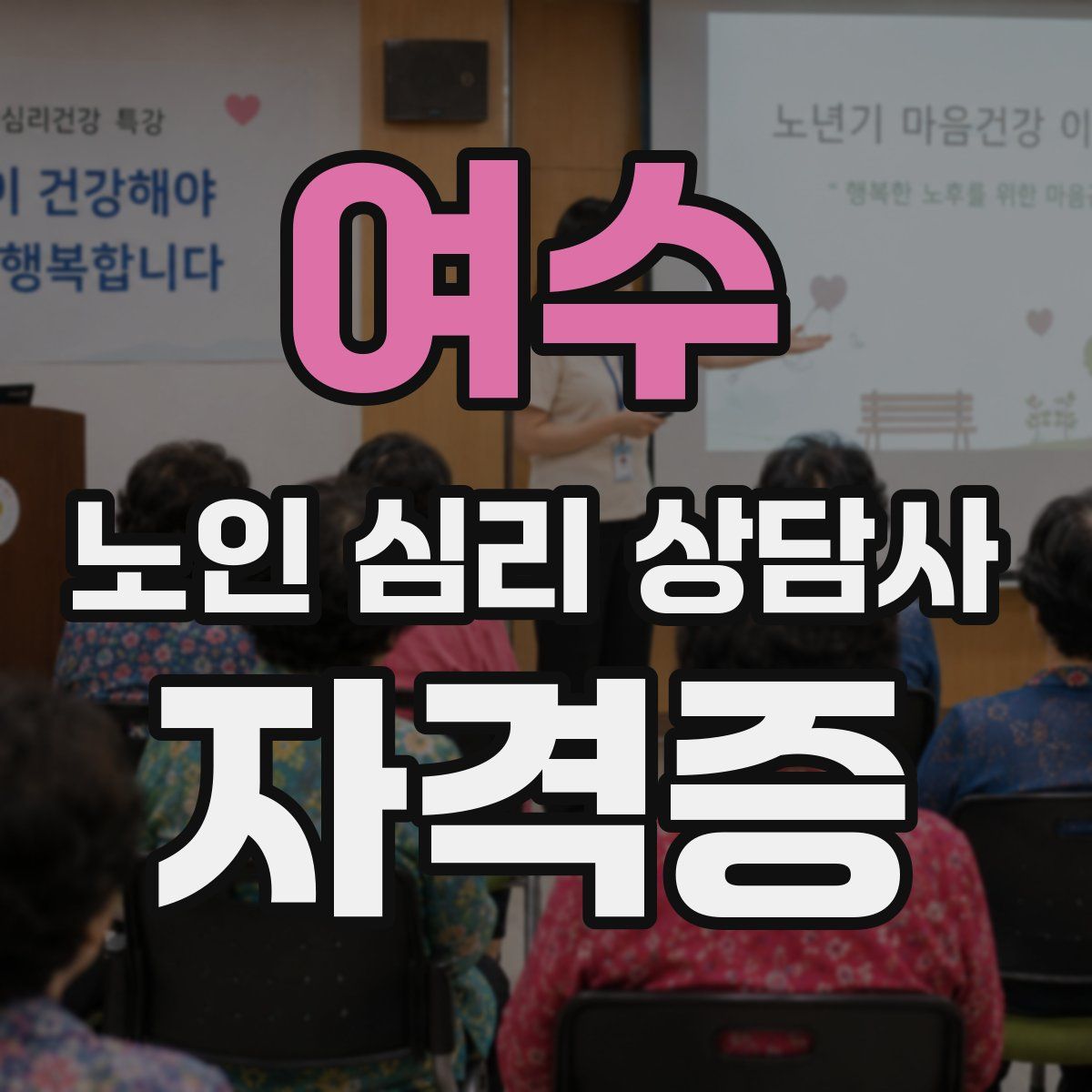 여수 노인 심리 상담사 자격증