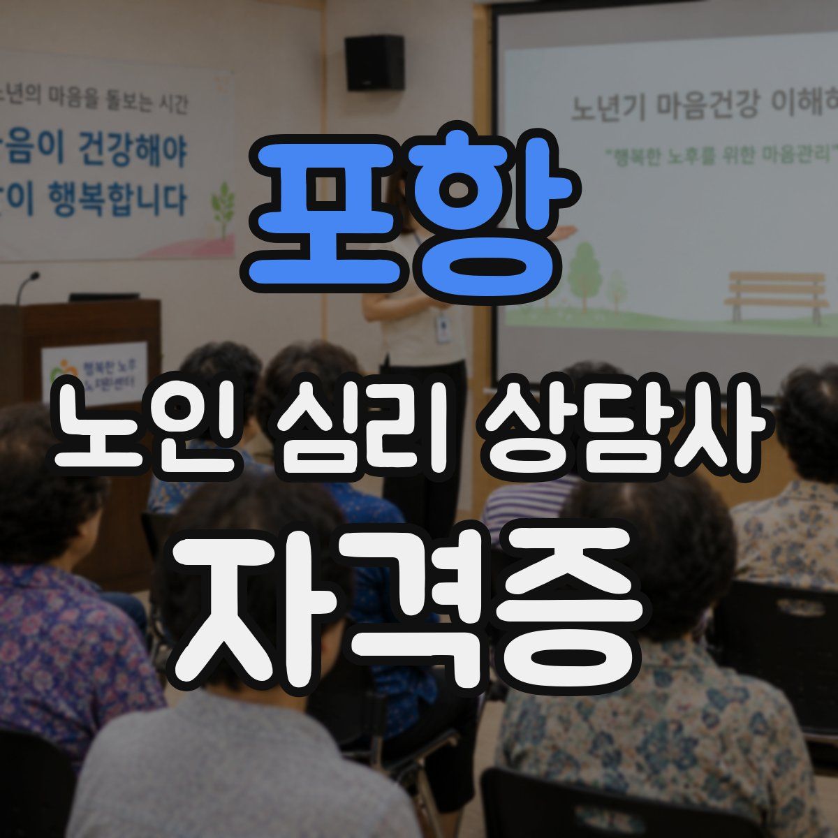 포항 노인 심리 상담사 자격증