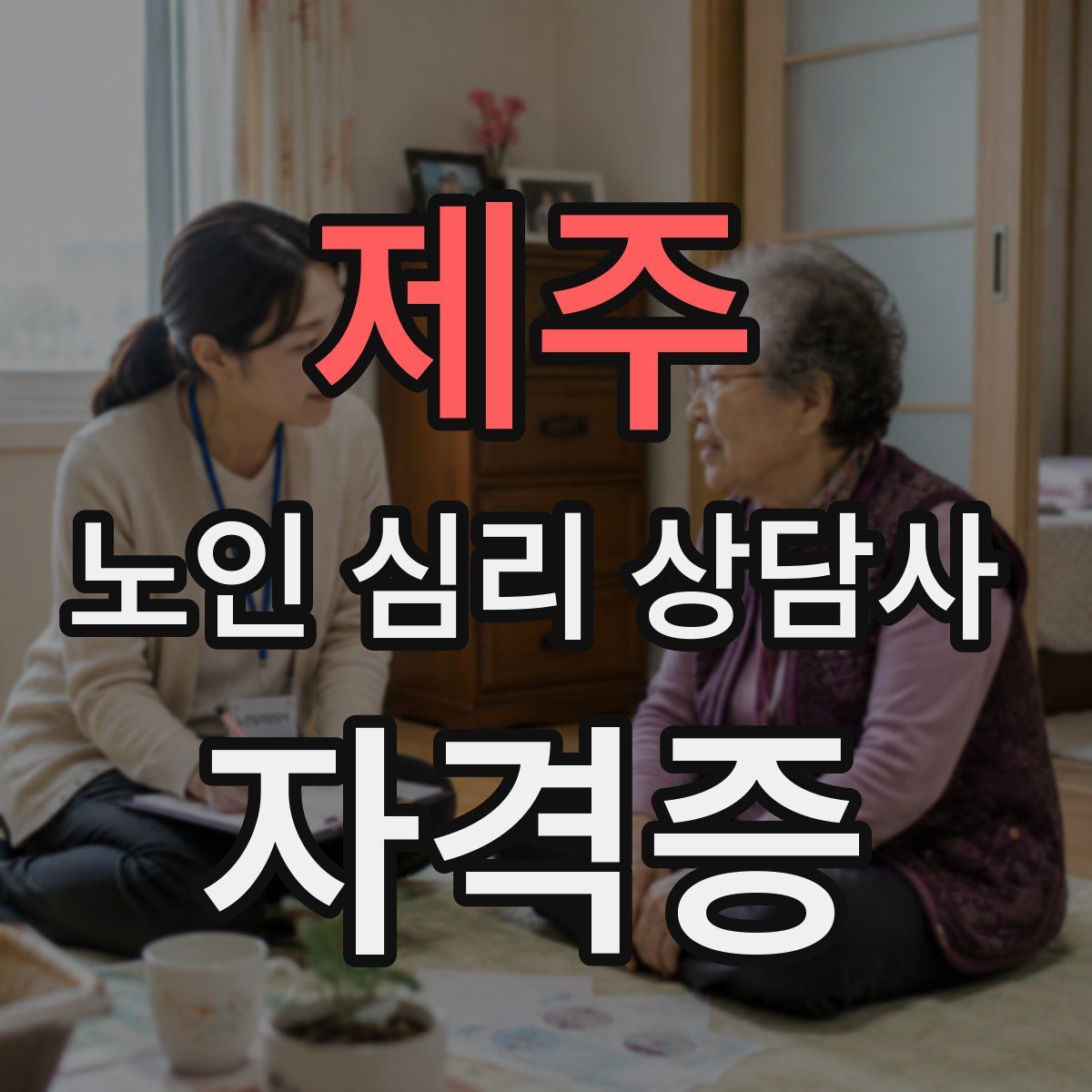 제주 노인 심리 상담사 자격증
