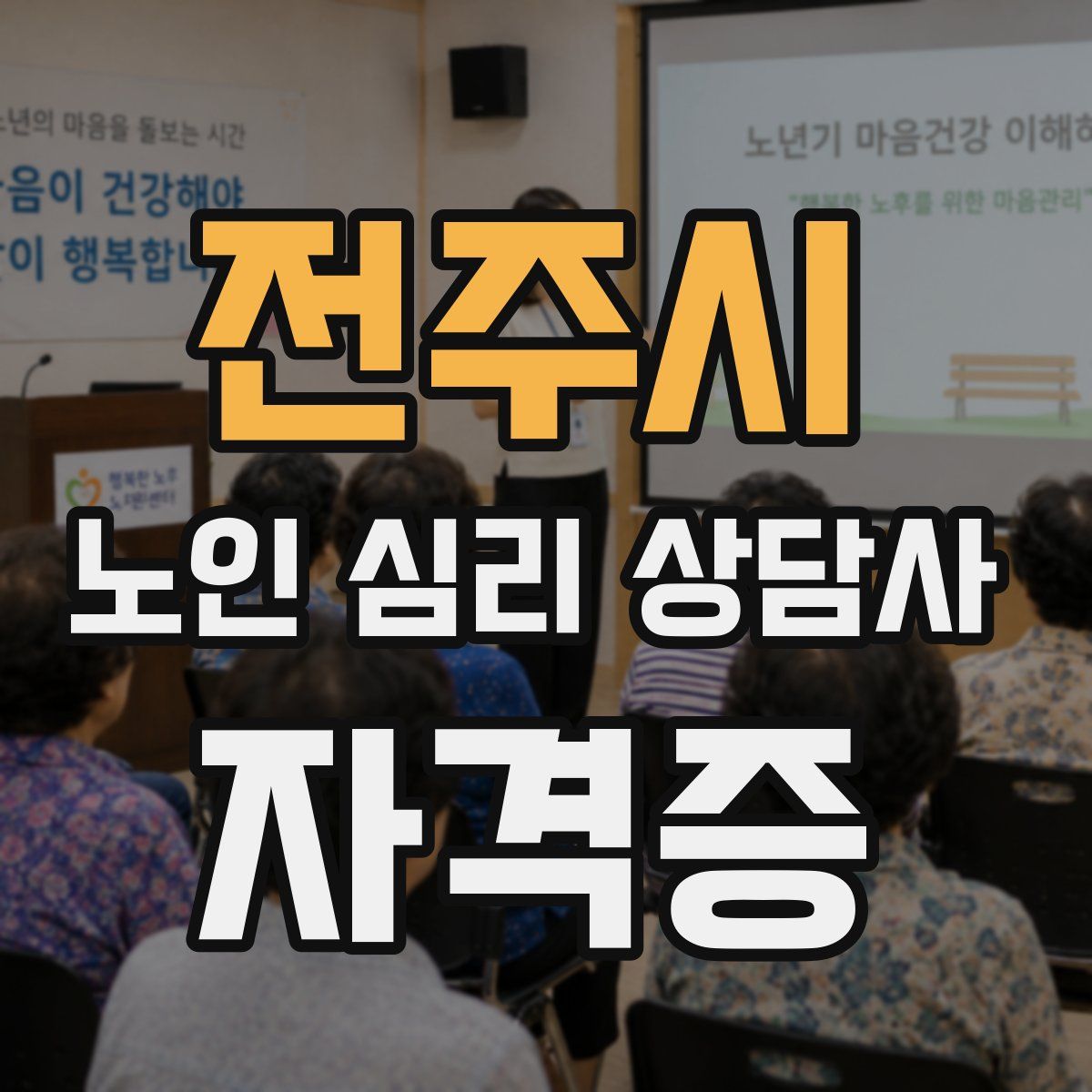전주시 노인 심리 상담사 자격증