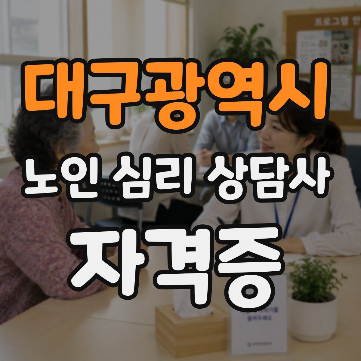 대구광역시 노인 심리 상담사 자격증