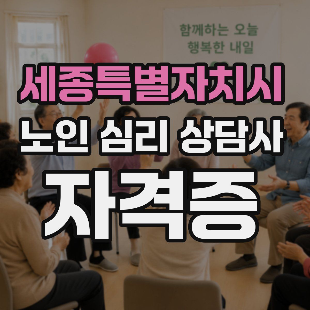세종특별자치시 노인 심리 상담사 자격증