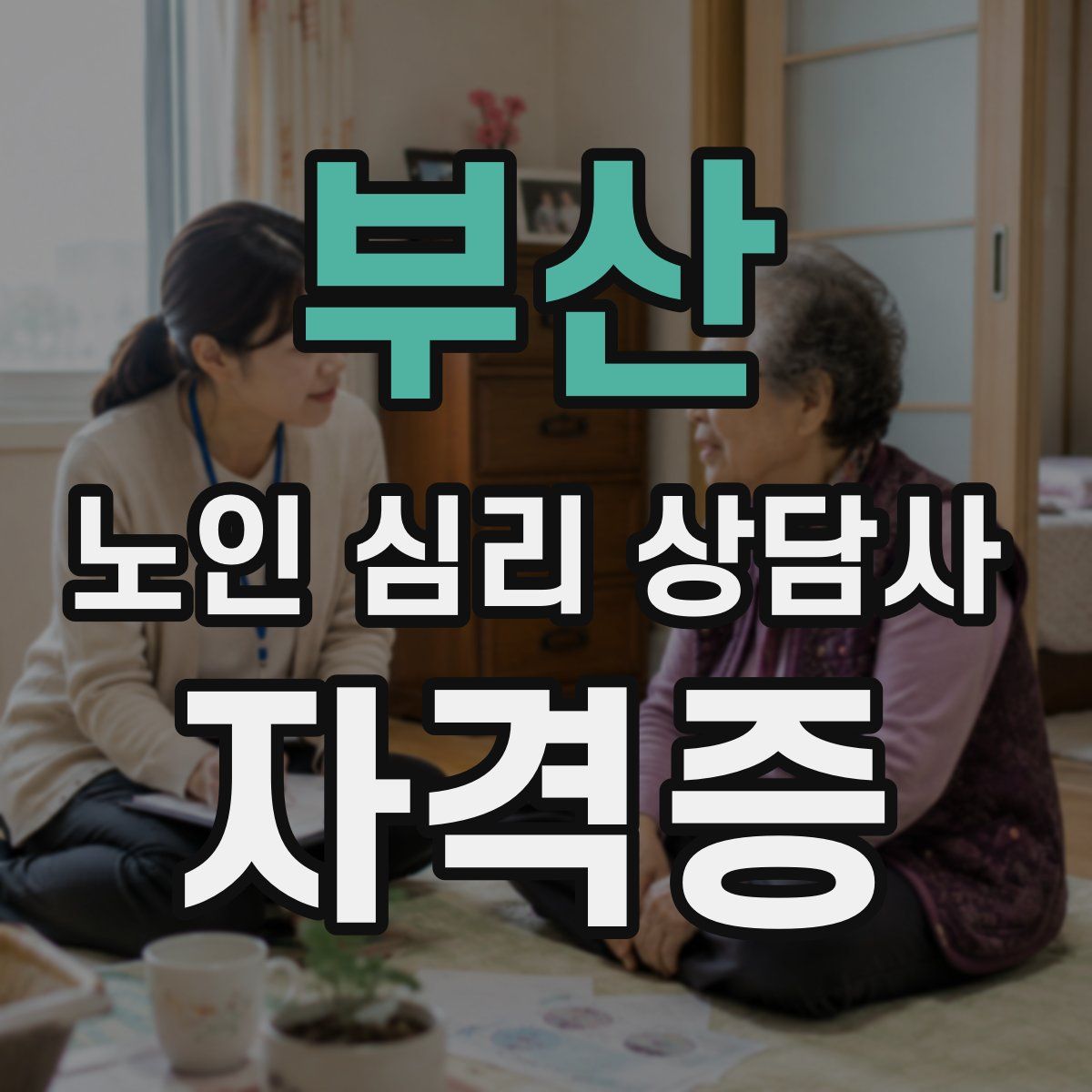 부산 노인 심리 상담사 자격증
