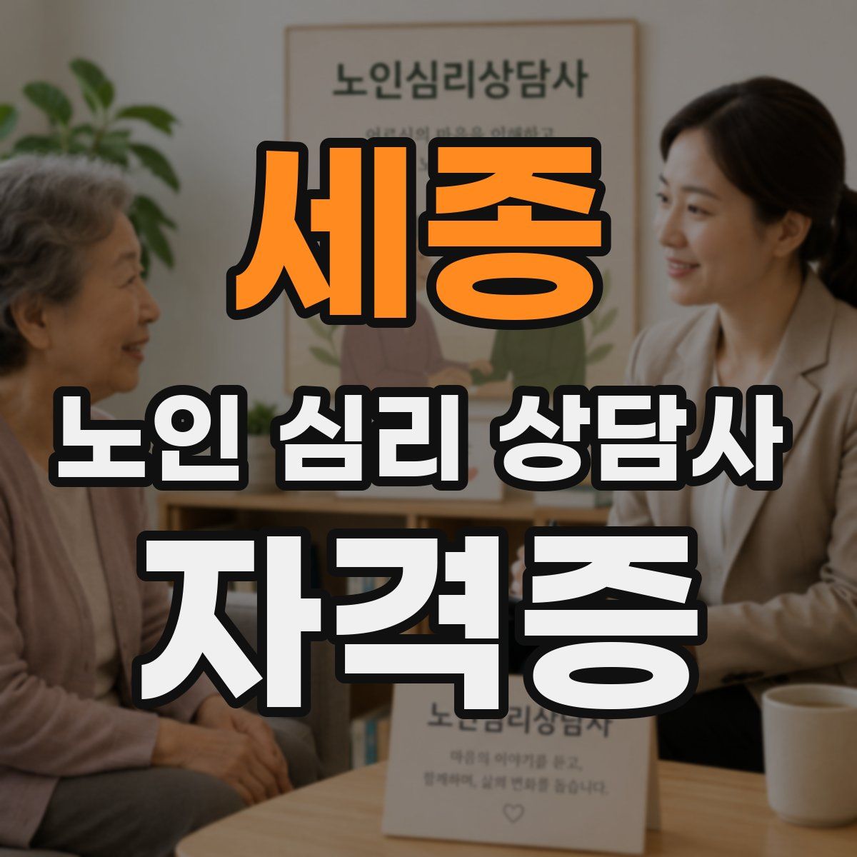 세종 노인 심리 상담사 자격증