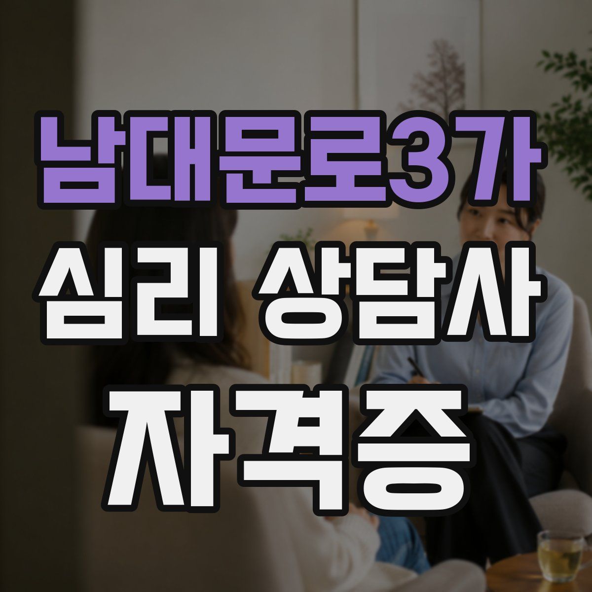 남대문로3가 심리 상담사 자격증