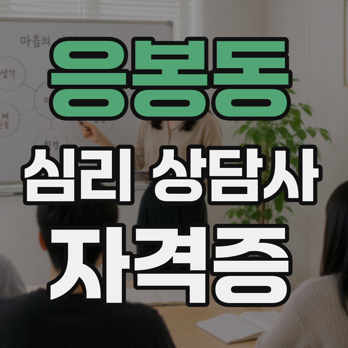 응봉동 심리 상담사 자격증