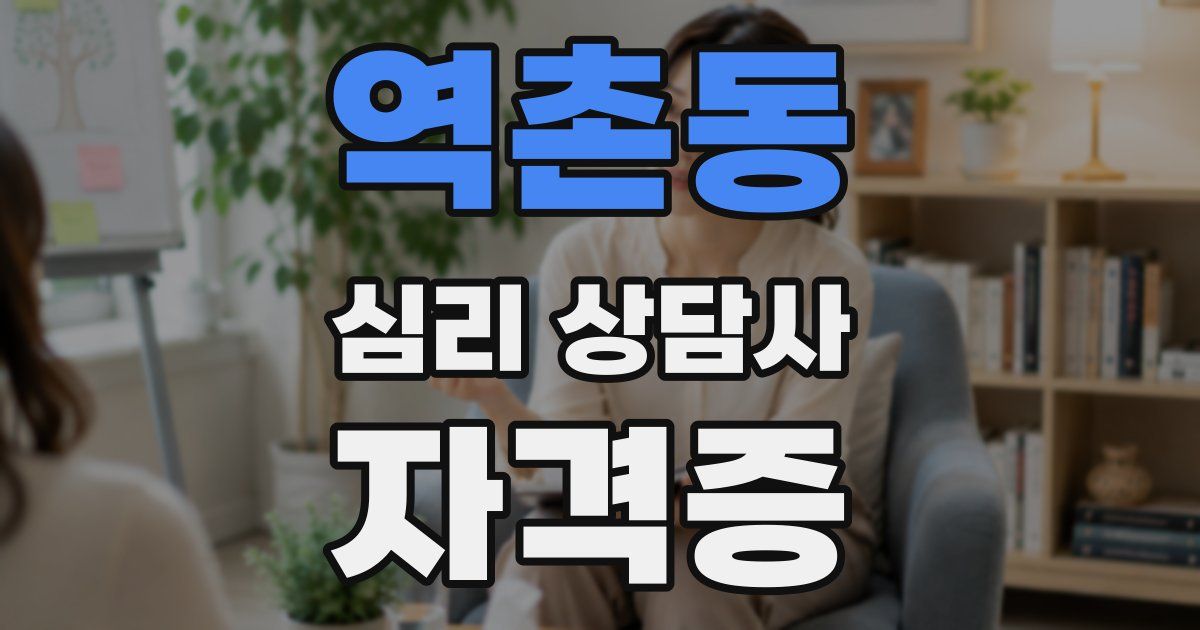 역촌동 심리 상담사 자격증
