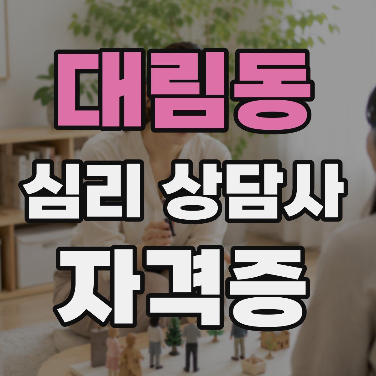 대림동 심리 상담사 자격증