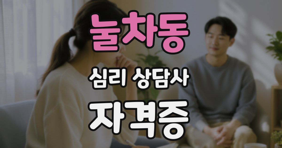 눌차동 심리 상담사 자격증