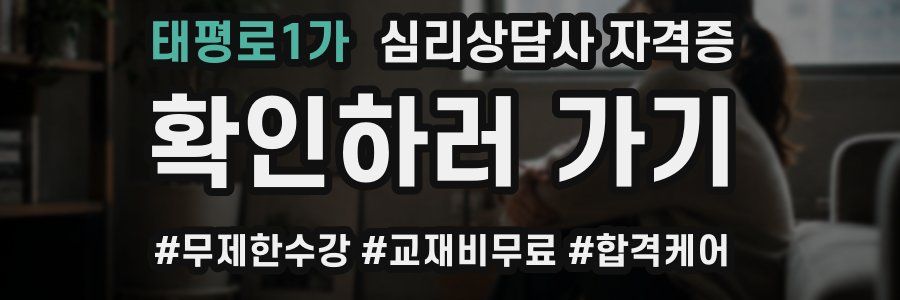 태평로1가 심리 상담사 자격증
