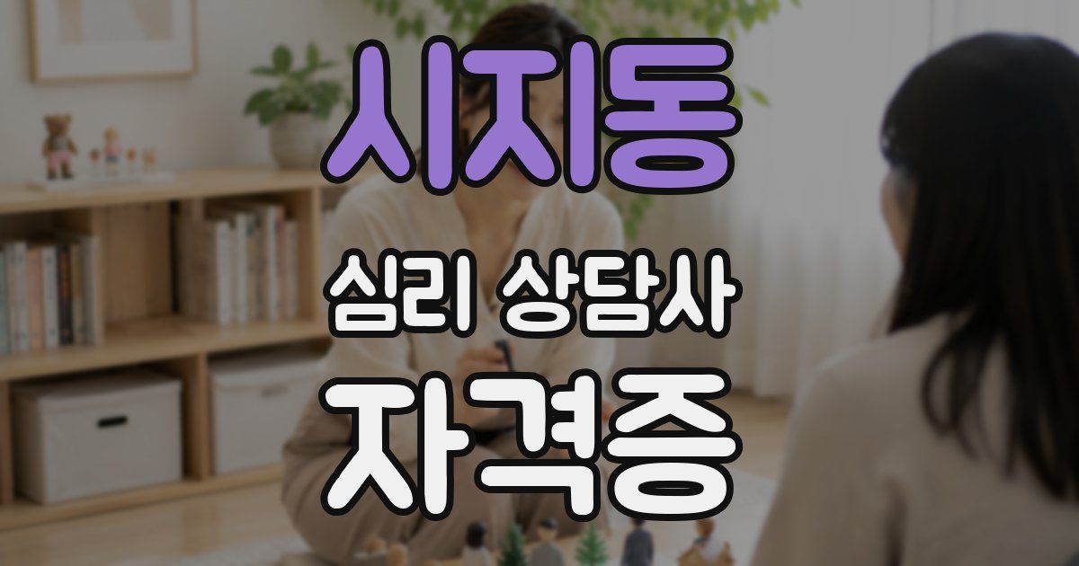 시지동 심리 상담사 자격증