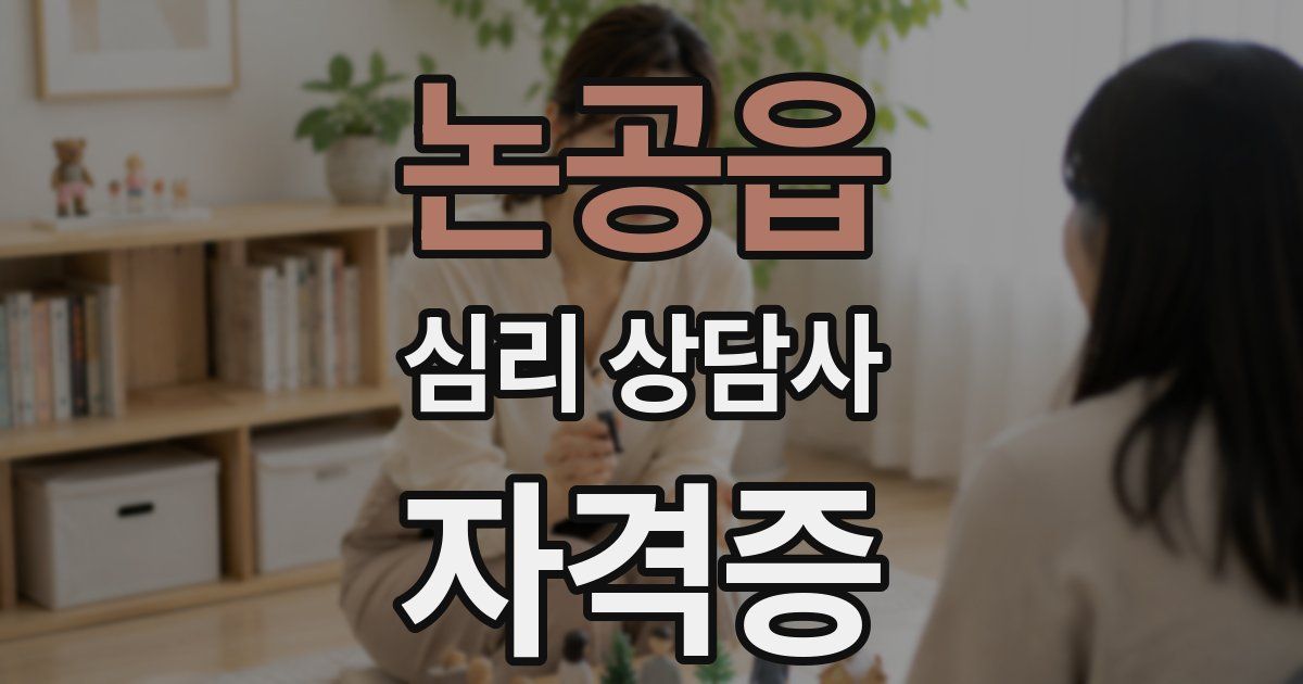 논공읍 심리 상담사 자격증