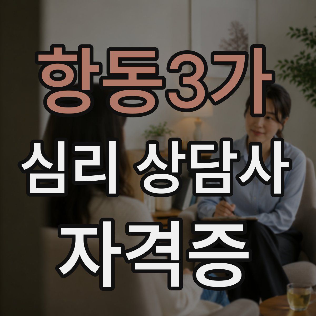 항동3가 심리 상담사 자격증