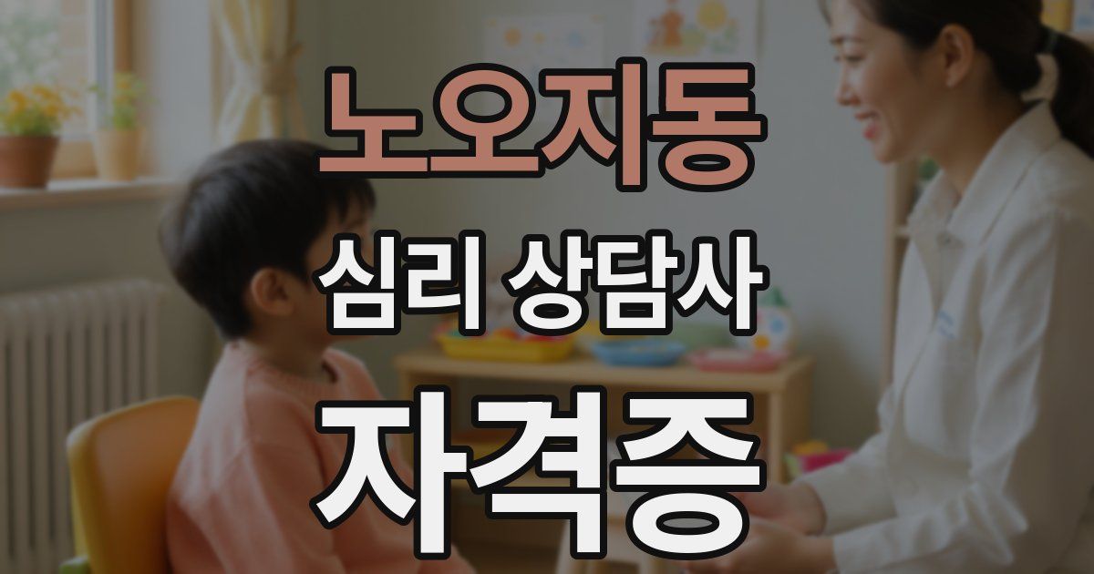 노오지동 심리 상담사 자격증