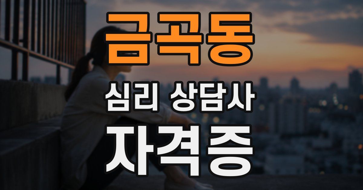 금곡동 심리 상담사 자격증