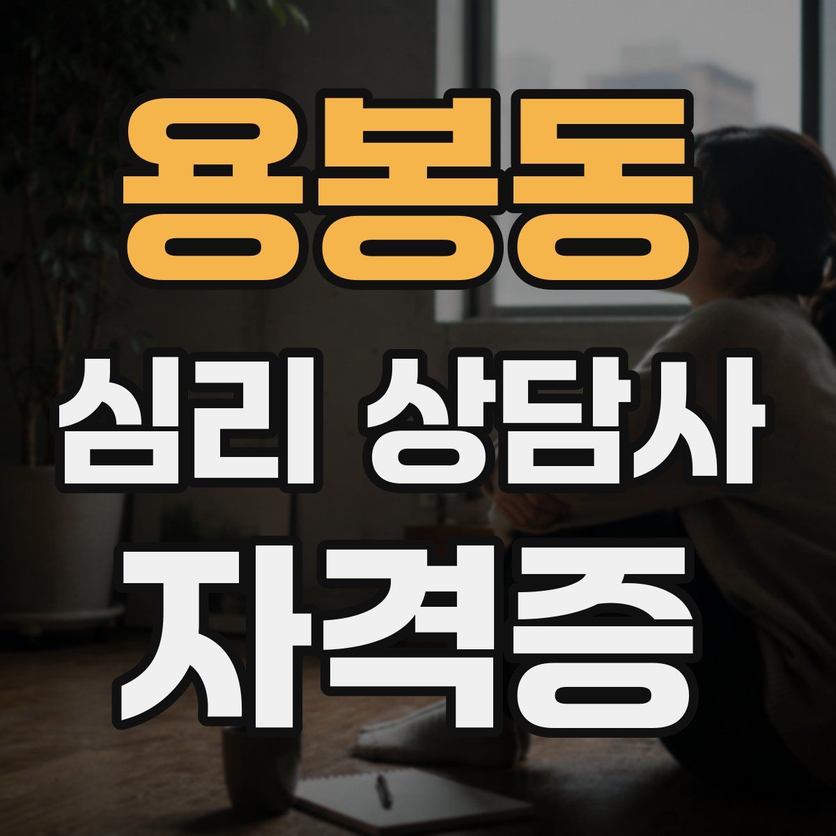 용봉동 심리 상담사 자격증