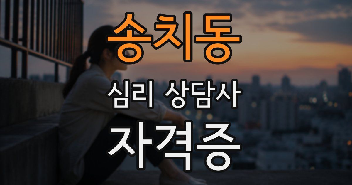 송치동 심리 상담사 자격증