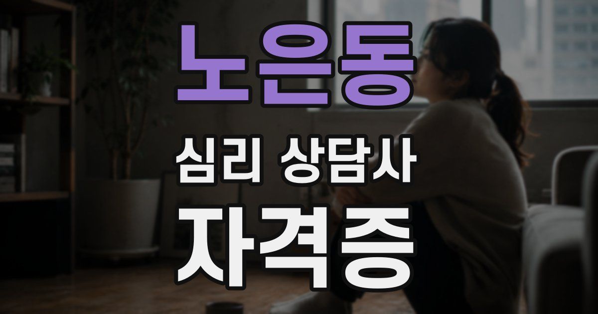 노은동 심리 상담사 자격증