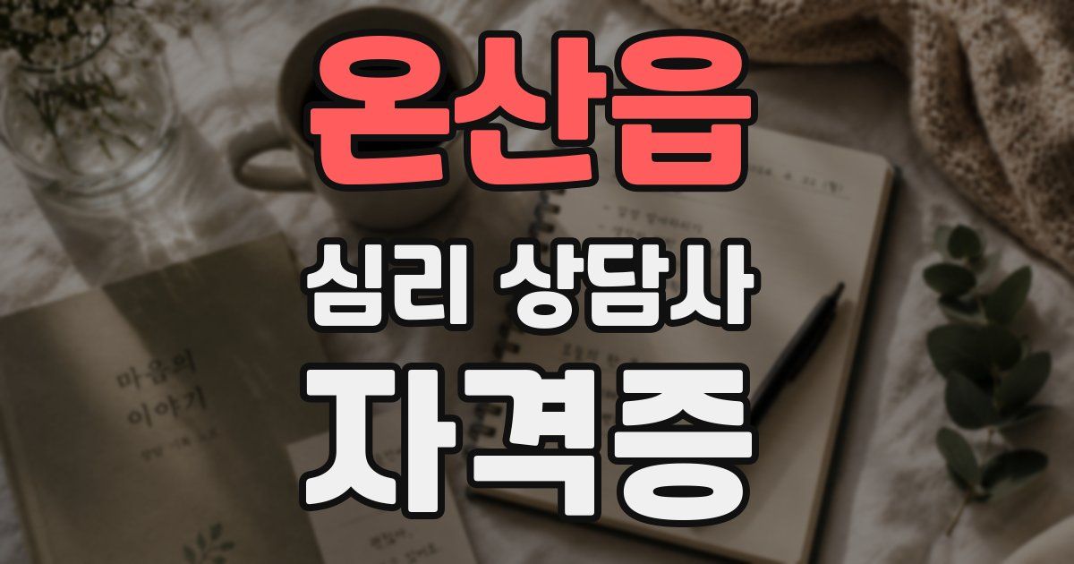온산읍 심리 상담사 자격증