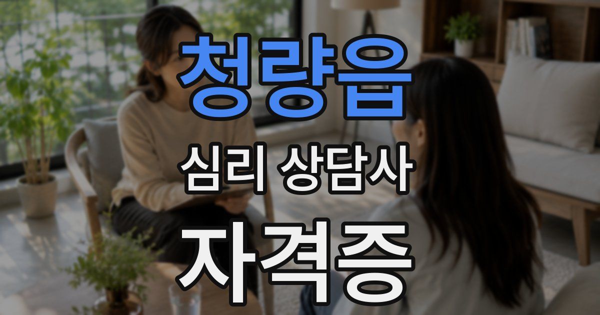 청량읍 심리 상담사 자격증