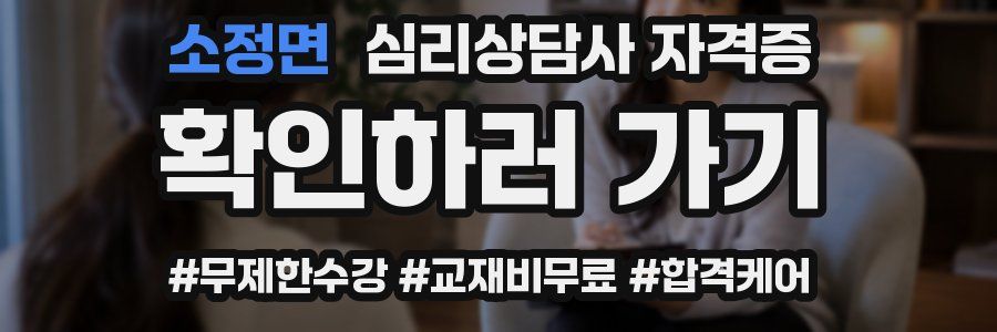 소정면 심리 상담사 자격증