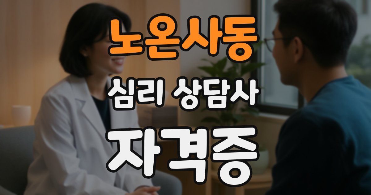 노온사동 심리 상담사 자격증