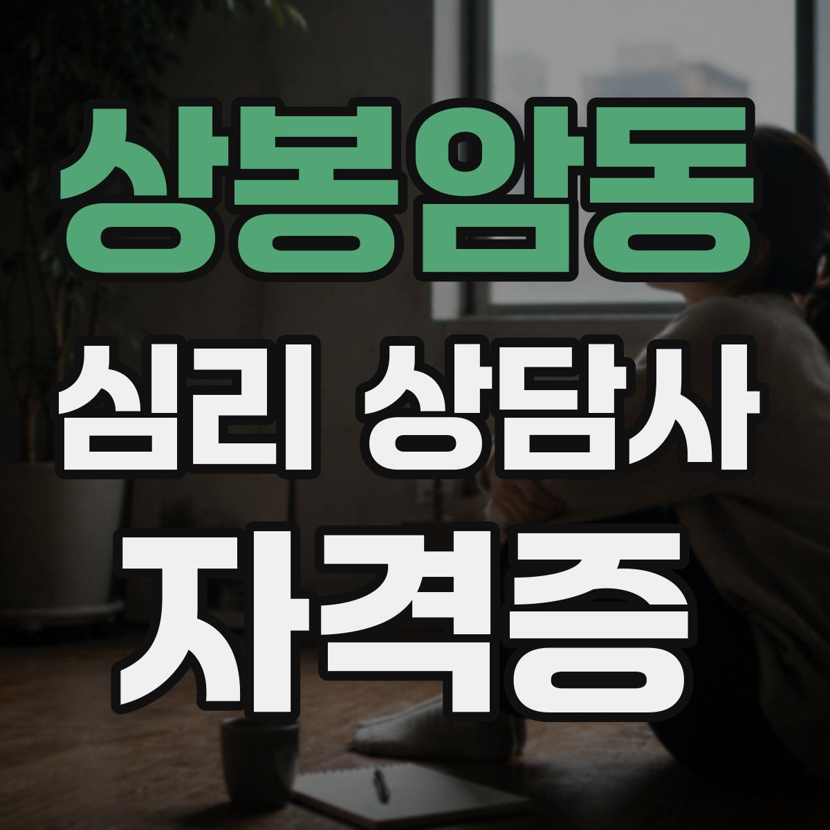 상봉암동 심리 상담사 자격증