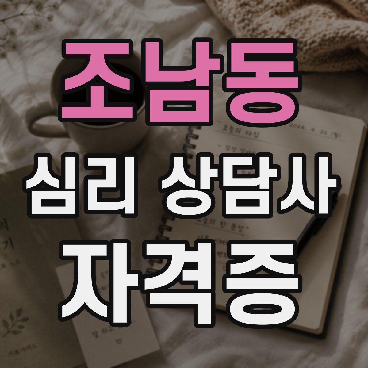 조남동 심리 상담사 자격증