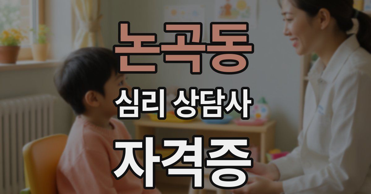 논곡동 심리 상담사 자격증