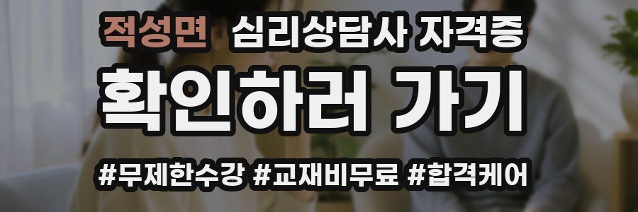 적성면 심리 상담사 자격증