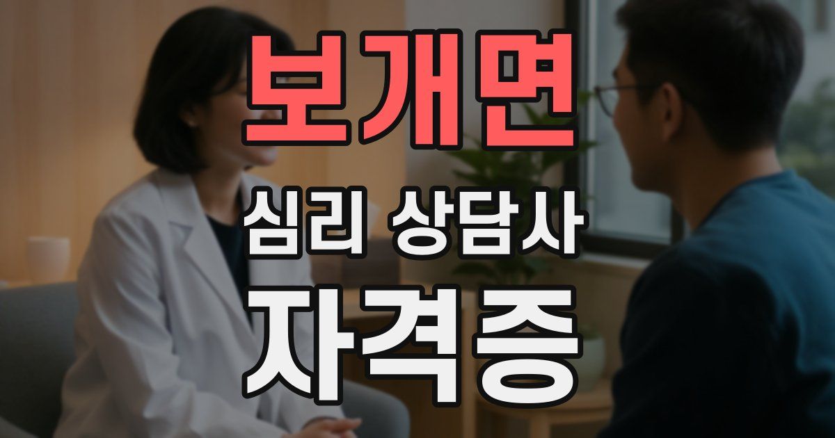 보개면 심리 상담사 자격증